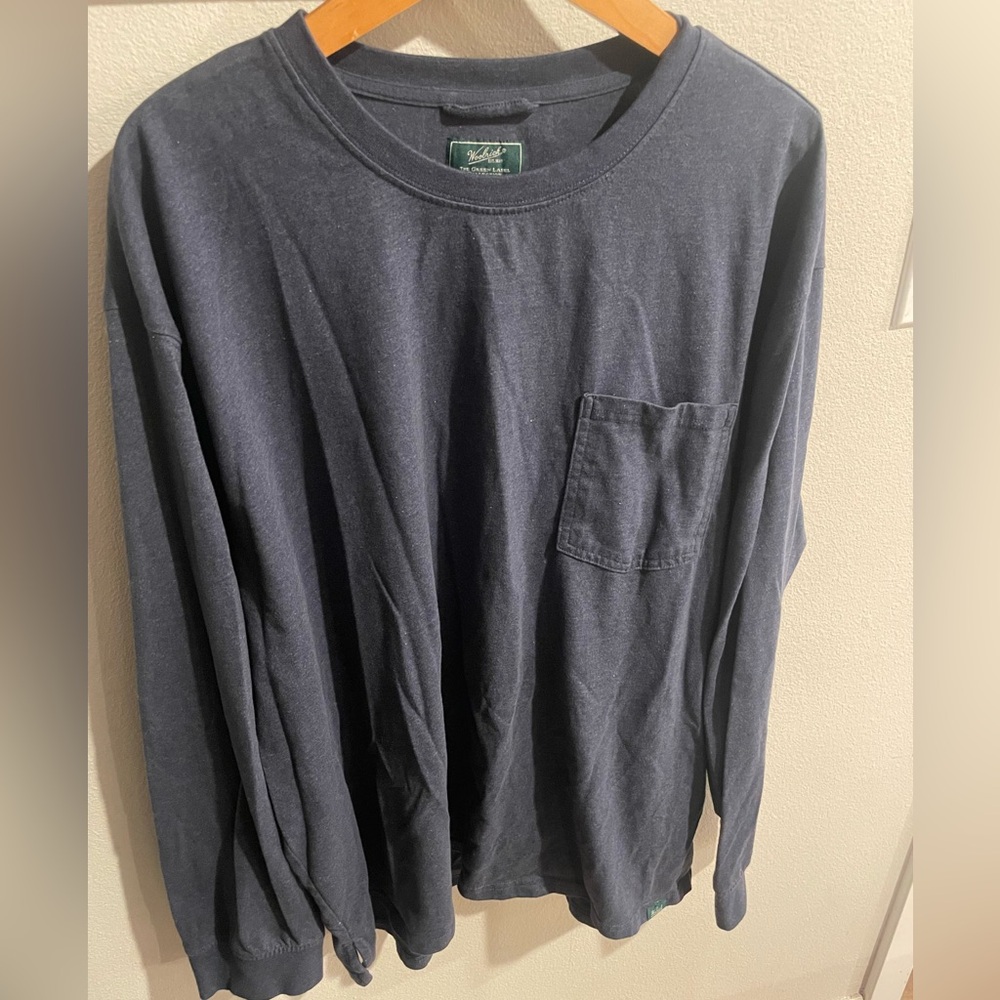 Woolrich Navy Long‎ Sleeve Shirt Size XXL